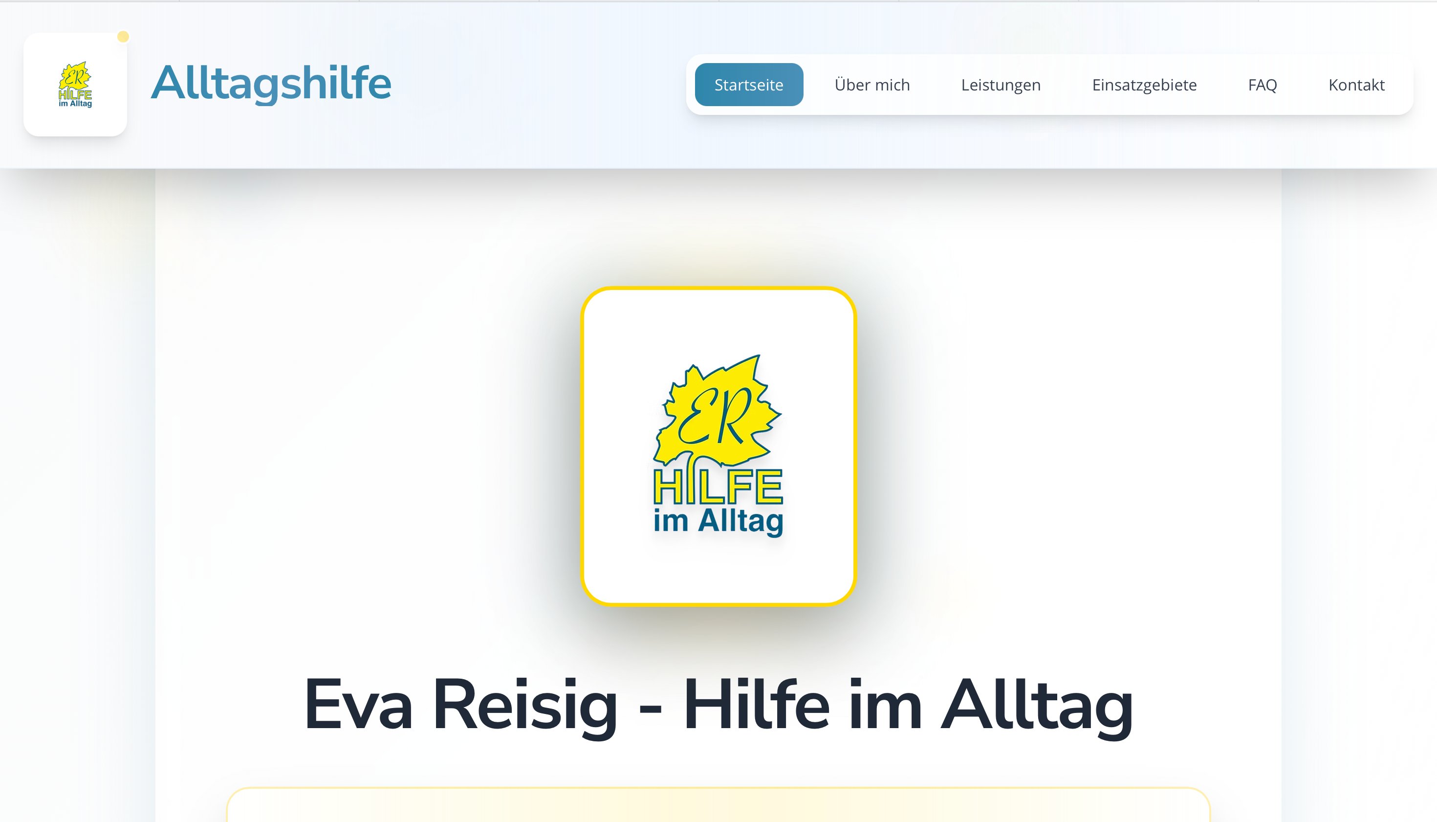 Website Eva Reisig Alltagshilfe Friedrichshafen