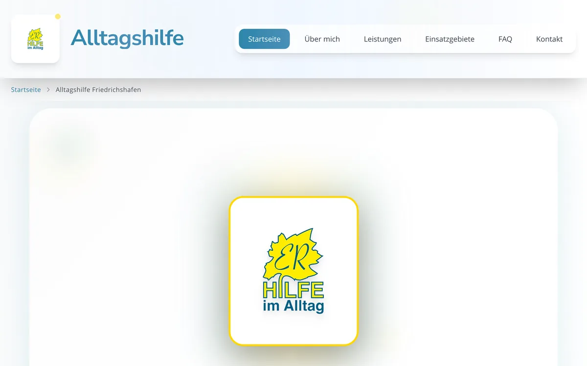 Website der Alltagshilfe Friedrichshafen von Rabouz Studio